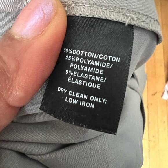 Lafayette 148 New York grey cotton ankle trousers pants size 6 side zip - Picture 8 of 11